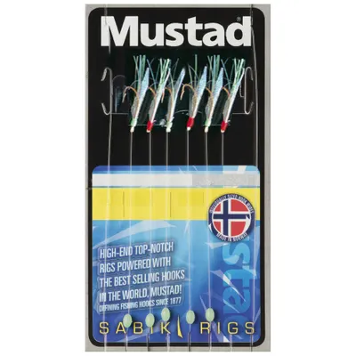 Image de Mustad Bi-colour Fish Skin 5 Hooks 8