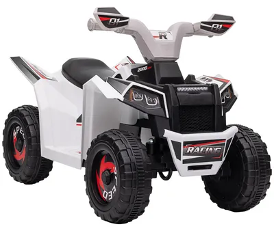 Productafbeelding van Elektrische kinderquad, 2,5 km/u, vooruit- en achteruitversnelling, voor kinderen van 18-36 maanden, wit