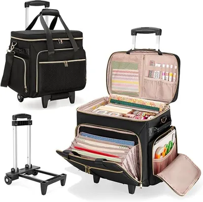 Imagen del producto de Bolsa de manualidades enrollable, bolsa para accesorios de scrapbooking, color