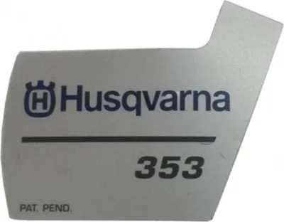 Zdjęcie produktu dla Husqvarna 353 Naklejka na pokrywę rozrusznika