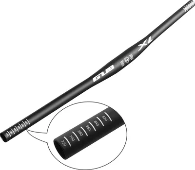 Produktbild von GUB XL Fahrrad Lenker aus leichter Aluminiumlegierung für MTB Trekking E-Bike, Länge 720mm, Riser passend für Ø31,8 Vorbau