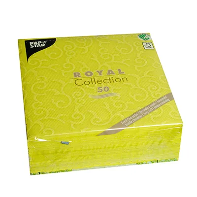 Produktbild von Servietten "ROYAL Collection" 1/4-Falz 40 cm x 40 cm limonengrün "Casali"
