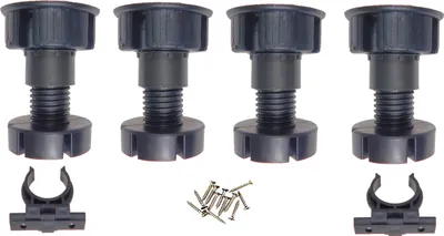 Produktbild von Verstellbare Möbelfüße, schwarz, 6 cm, Küchenset mit Clip