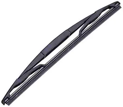 A car windshield wiper blade on a white background.