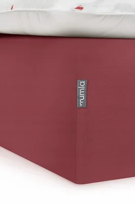 Produktbild von MUMLA Spannbettlaken Bordeaux Baumwolle mit Gummizug 180x200 cm