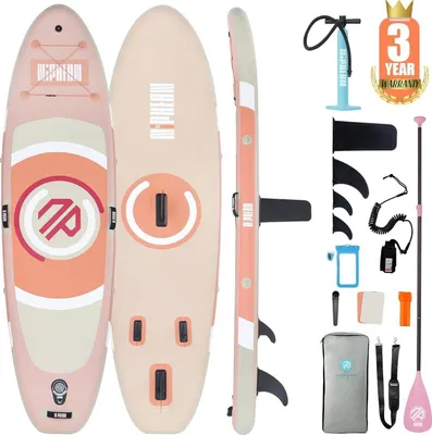 Image de Planche de stand up paddling gonflable 305cm avec palmes stables et accessoires - Idéal pour les débutants & le yoga sur l'eau