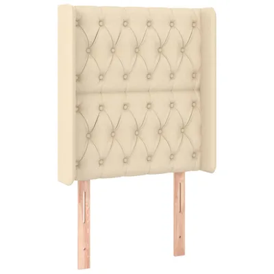 Produktbild von vidaXL Kopfteil mit Ohren Creme 83x16x118/128 cm Stoff