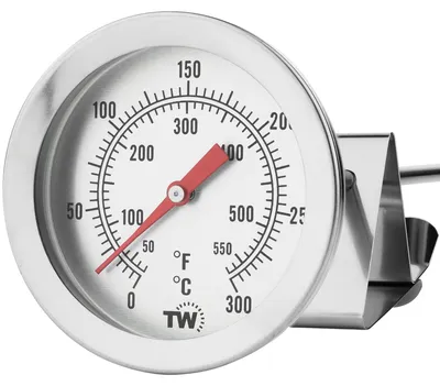 Frittierthermometer 150 mm Edelstahl mit Topfclip