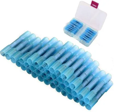 Zdjęcie produktu dla Zestaw złączy kablowych – wodoodporne złącza kablowe, 40 sztuk, do kabli 16–14 AWG (niebieskie)