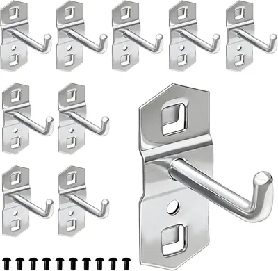 Produktbild von Wandhaken 10 Stück, quadratisch Metall, für Werkstatt