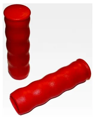 Produktbild von 2 Stück 33 mm Wellengriff für Schubkarre und Sackkarre in ROT für Rohre von 33,5-34 mm