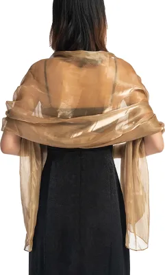 Produktbild von Dünner, heller Seidenschal in Volltonfarbe, Brautjungfern-Cheongsam, langer Schal