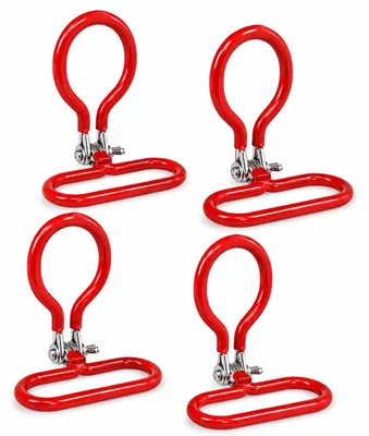 Produktbild von 4er-Set Glasballon Griff aus Manganstahl mit PVC, verstellbar – Für 3/5/6 Gallonen – zum Brauen und für Wein