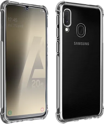 Zdjęcie produktu dla Avizar, zestaw ochronny, etui i folia ochronna do telefonu Samsung Galaxy A20e, przezroczyste