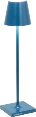 Image de Lampe de table LED Poldina Pro Micro Blu Capri, rechargeable et dimmable avec une autonomie jusqu'à 12 heures