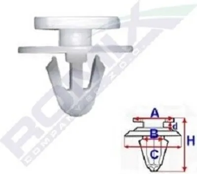 Produktbild von ROMIX Clip Zier- / Schutzleiste C60317 für OPEL Corsa C Schrägheck (X01) 8mm