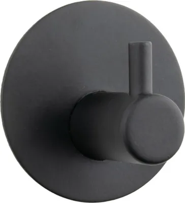Produktbild von Selbstklebender Badaufhänger für die Wandmontage aus schwarzem Metall