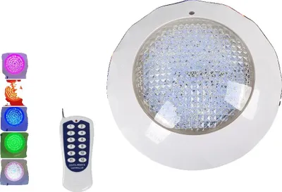 Produktbild von RGB Poollicht, 45W Leistung, 3000 Lumen Helligkeit, 12V Spannung, langlebiges Kunststoffgehäuse, Fernbedienung
