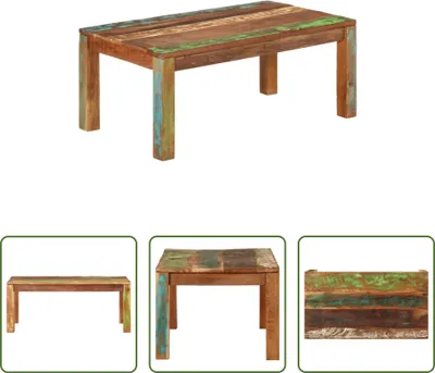 Produktbild von The Living Store Couchtisch 100x55x40 cm Massives Altholz