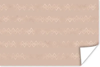 Produktbild von MuchoWow® Poster Muster - Rosa - Roségold 180x120 cm - Fotoplakat