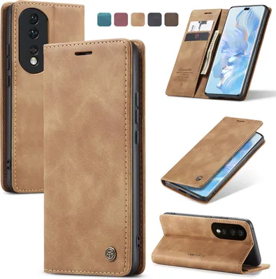 Immagine prodotto di Custodia Honor 80 Pro, Custodia retrò in Finto cuoio con funzione stand per Honor 80 Pro Marrone
