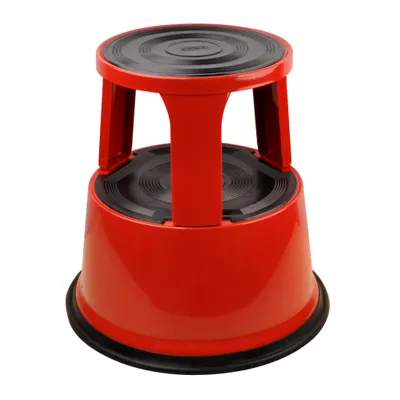 Image de DESQ 60065.03 Tabouret à roulettes - hauteur 42 cm - max. 150 kg - rouge