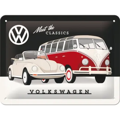 Produktbild von Nostalgic-Art - Blechschild 15x20 cm - Volkswagen - VW Meet The Classics