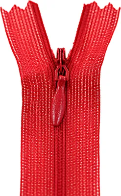 Produktbild von 50 Reißverschlüsse spiral verdeckt, 25cm, unteilbar, unsichtbar, Farbe:148 hot red