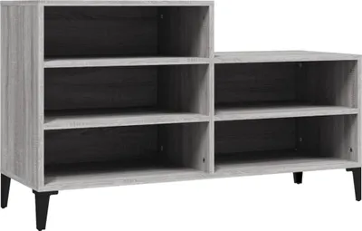 Obrázek produktu pro vidaXL Věšák na boty Grey Sonoma 102x36x60 cm Dřevěný materiál