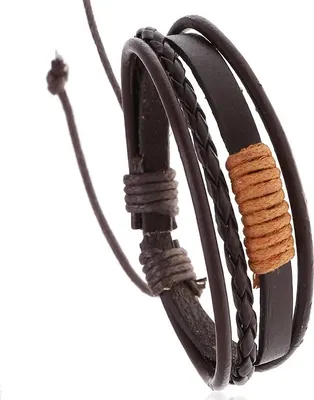 Obrázek produktu pro Náramek SE-33131 - Tmavě Hnědá pro muže KP33131