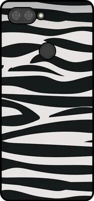 Immagine prodotto di Smartphonica Custodia per telefono adatta a Xiaomi Mi 8 Lite con stampa zebrata - Custodia posteriore in TPU con design zebrato - Nero Bianco