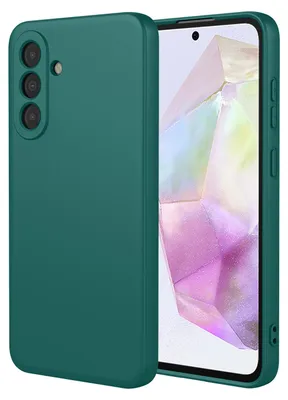 Produktbild von MobyDefend Hülle für Samsung Galaxy A36 & Samsung Galaxy A37 - Matte Silikon Schutzhülle - Grün