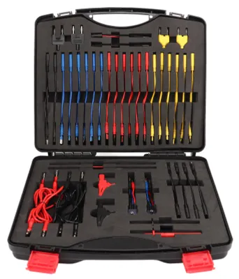 Obrázok produktu pre 92-dielna sada meracích káblov pre multimeter, multifunkčná sada sond na testovanie elektrických relé pre vozidlá s napätím 12 V – 24 V