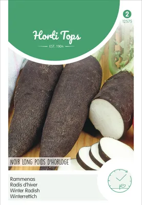 Produktbild von Rettich Langer Schwarzer Winter | Rettichsamen von Hortitops