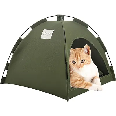 Produktbild von Haustierhaus,Haustierzelt,für Hunde, Katzen, Kaninchen, Meerschweinchen, langlebige und atmungsaktive Materialien, schneller Aufbau,50*50CM