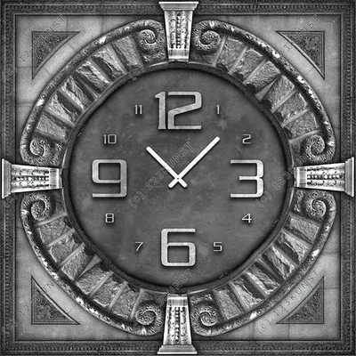 Zdjęcie produktu dla 3962 Designerski zegar ścienny Dixtime, zegary ścienne, nowoczesny zegar do salonu 40 cm x 40 cm