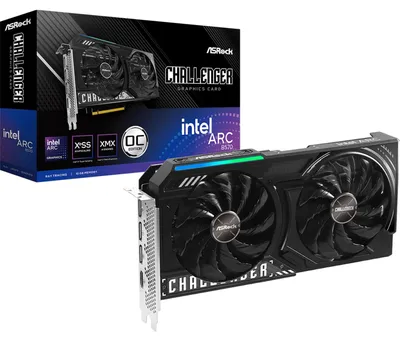 Zdjęcie produktu dla Asrock Challenger Intel Arc B570 10GB OC, Arc B570, 10 GB, GDDR6, 160 bit, 7680 x 4320 px, PCI Express x8 4.0