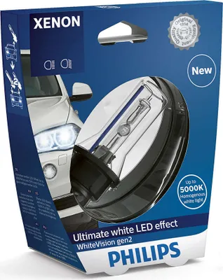 Produktbild von Philips Xenon WhiteVision gen2 85415WHV2S1 Xenon-Fahrzeugscheinwerferlampe, 35 W, 85 V, D1S, Xenon, 5000 K, 1 Stück(e)