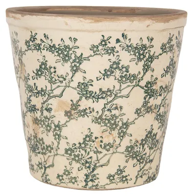 Immagine prodotto di Vaso da fiori Clayre & Eef Ø 21x20 cm Fiori in Vetroceramica beige