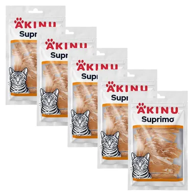 Obrázek produktu pro Akinu SUPRIMO Kuřecí plátky pro kočky mramorované 50 g MTP 5 ks
