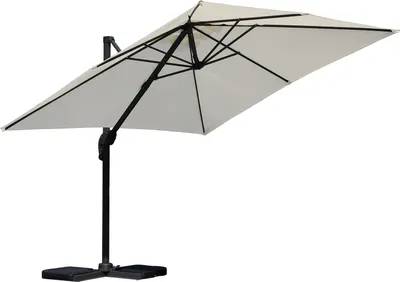 Produktbild von Hengda Sonnenschirm Ampelschirm Ø3m drehbar,neigbar,360° Rotation,Marktschirm,Beige