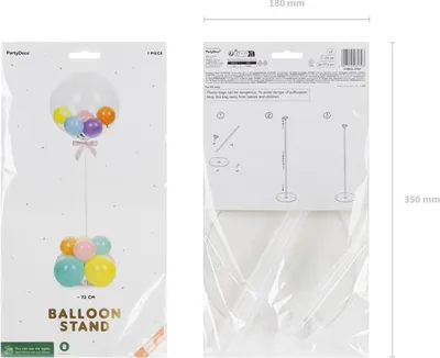 Zdjęcie produktu dla Stojak na balon, 72 cm - przezroczysty