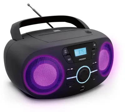 Produktbild von Mooov 477415 Tragbarer CD-Player, CD-Audio-Lesegerät CD-R/CD-RW/CD-MP3, FM-Radio