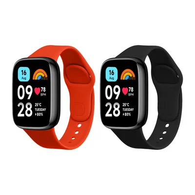 Produktbild von kwmobile 2x Sportarmband kompatibel mit Xiaomi Redmi Watch 3 Active Armband - Fitnesstracker Band Set aus TPU Silikon
