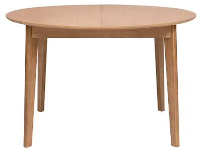Produktbild von Miliboo - Ausziehbarer runder Esstisch aus hellem Eichenholz L120-150 cm ANSEL