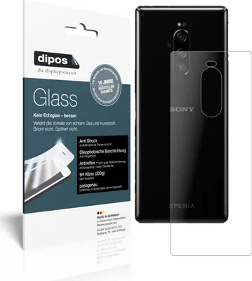 Produktbild von 2x Schutzfolie für Sony Xperia 1 Rückseite matt - Anti-Shock 9H Folie dipos Glass Kunststoffglas