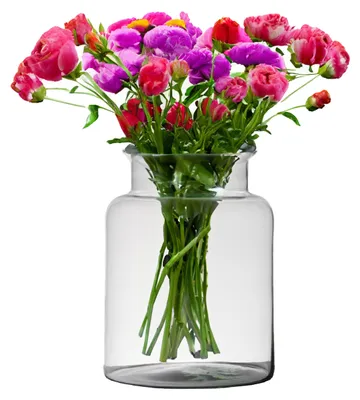 Produktbild von Hakbijl glass Blumenvase - transparent - 19 x 25 cm - Glas - Milchkannenmodell