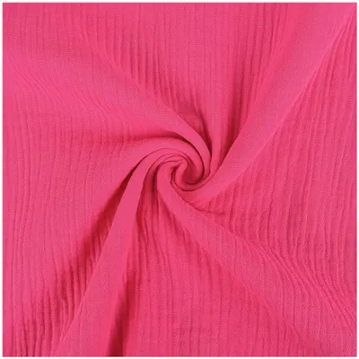 Musselin Stoff uni in Bubblegum – Oeko-Tex zertifizierte Meterware aus Baumwolle.