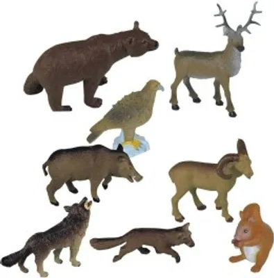 Zdjęcie produktu dla Zwierzęta leśne Miniland 8 figurek