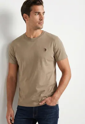 Immagine prodotto di T-shirt da uomo U.S. POLO ASSN., 100% cotone, blu navy, con ricamo del logo